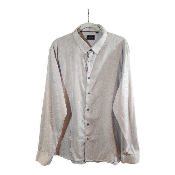 7Diamonds Melange Stretch Origins Long Sleeve Button-front Shirt Work Men's XXL - Picture 1 of 7